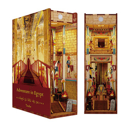 Tonecheer Składany Drewniany Model 3D LED - Book Nook Adventure in Egypt