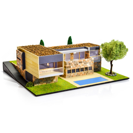 DOMUS KITS Składany Domek z Cegły 3D - Współczesny Dom Mura