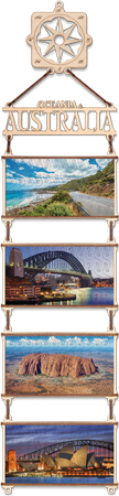 EWA Drewniane Dwustronne Puzzle - Australia i Oceania