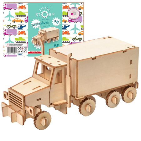 Little Story Drewniane Puzzle Model 3D - Ciężarówka