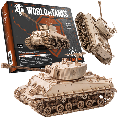 Little Story Drewniane Puzzle Model 3D - M4A3E8 Sherman