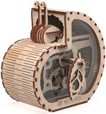 Mr.Playwood Drewniane Puzzle 3D - Skarbonka Ślimak
