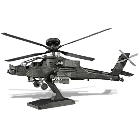 Piececool Puzzle Metalowe Model 3D - Helikopter AH-64 Apache