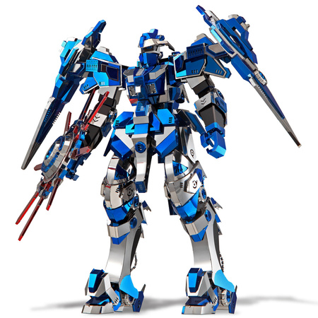 Piececool Puzzle Metalowe Model 3D - Mech Robot "Blue Magnetic"