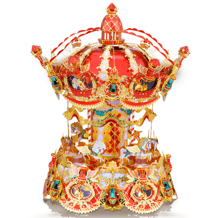 Piececool Puzzle Metalowe Model 3D - Pozytywka Merry Go Around