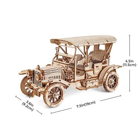 ROBOTIME Drewniane Puzzle Model 3D - Zabytkowe Auto