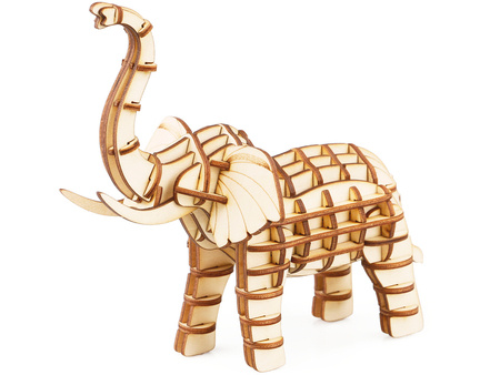 ROBOTIME Drewniany Model Puzzle 3D Słoń