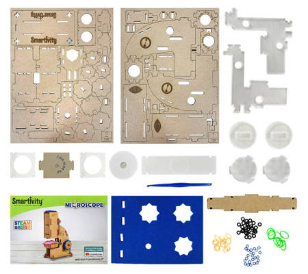 Smartivity Drewniane Mechaniczne Puzzle 3D - Mikroskop