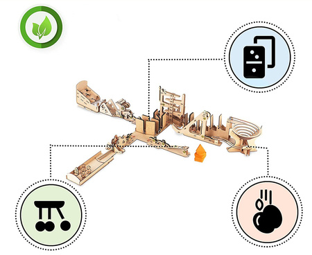 Smartivity Drewniane Mechaniczne Puzzle 3D - Reakcje Łańcuchowe