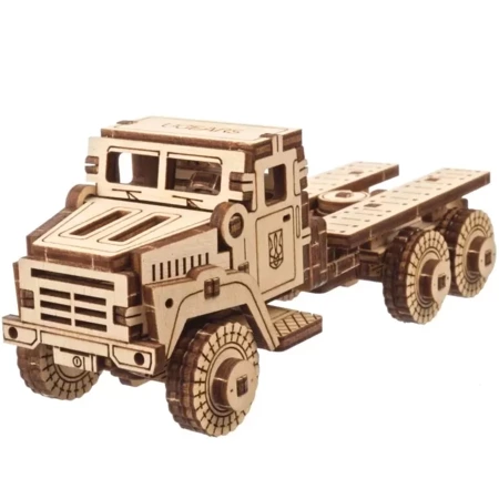 UGEARS Składany Drewniany Model 3D - Wojskowa Ciężarówka
